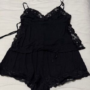 Victoria’s Secret Black Lace Sleepwear Set